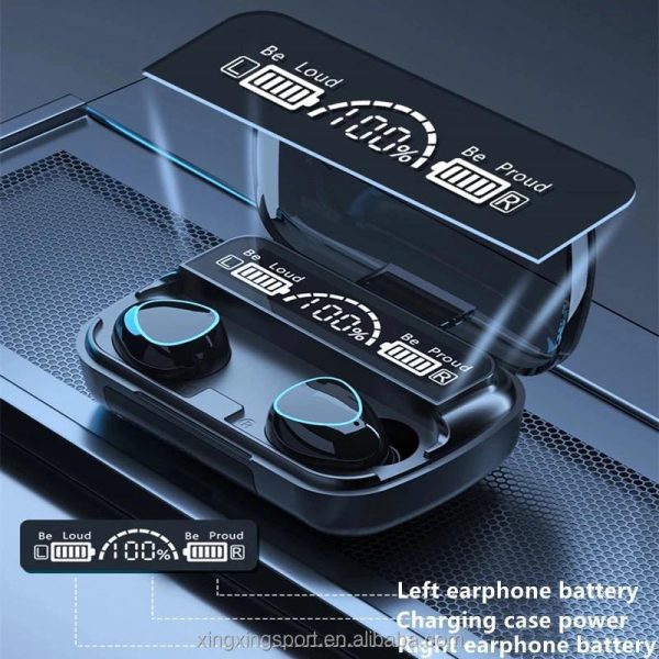 Arrow Dancer M10 Wireless Earbuds Bluetooth 5.1 TWS Earphones Full Touch Control Headphones Built-in Microphone Immersive Sound Quality Ensure Fast Stable & Auto Connection Smart LED Headset