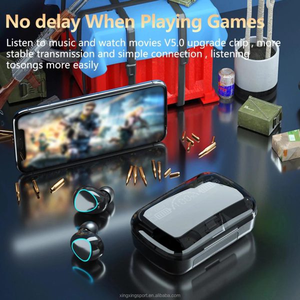 Arrow Dancer M10 Wireless Earbuds Bluetooth 5.1 TWS Earphones Full Touch Control Headphones Built-in Microphone Immersive Sound Quality Ensure Fast Stable & Auto Connection Smart LED Headset